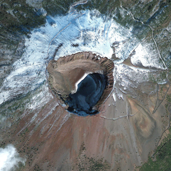 Bocca del Vesuvio da satellite - digitalglobeblog