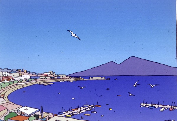Panorama Napoli a disegno