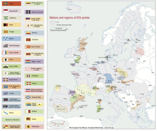 Indipendenza - Mappa dei separatisti
