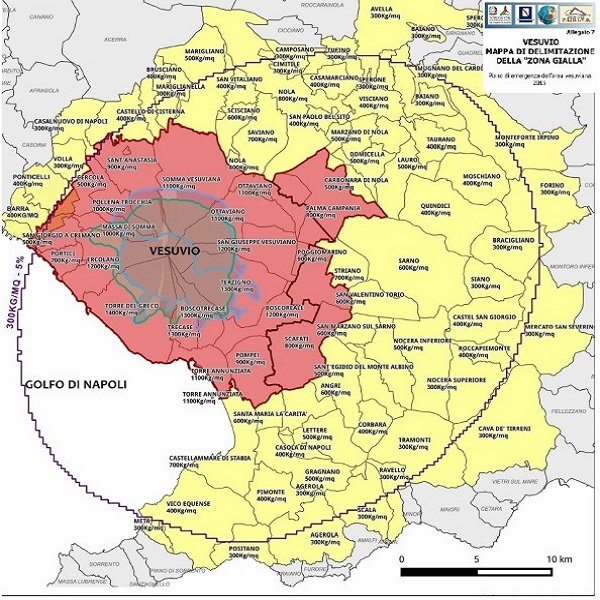 Nuova mappa rischio Vesuvio