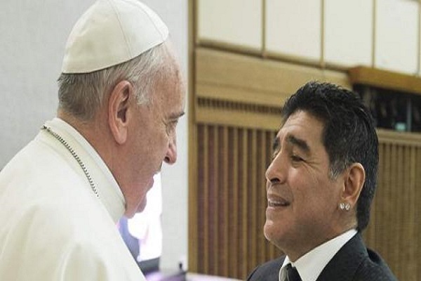 Maradona e Papa Francesco