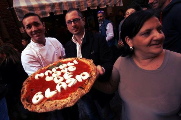 pizza per de Blasio