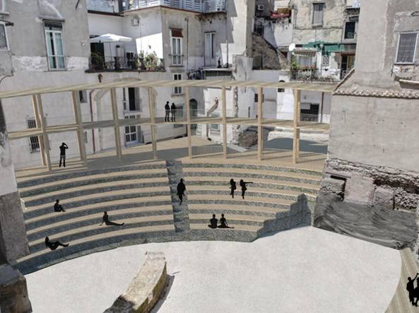 Progetto per il Teatro di Neapolis (foto del Corriere del Mezzogiorno)