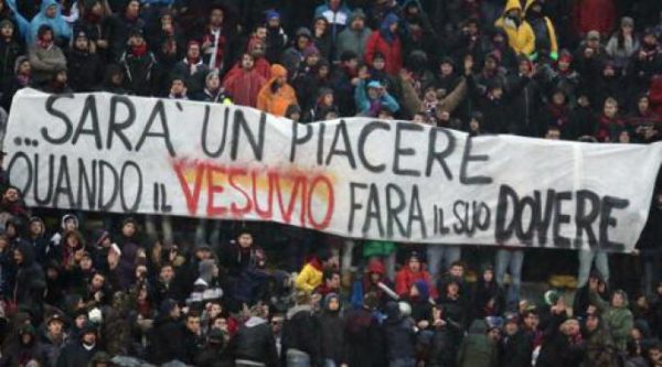 Striscione Bologna anti Napoli