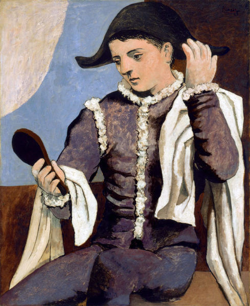 Arlecchino con specchio, Pablo Picasso