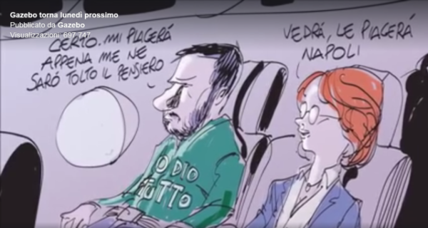 Salvini a Napoli Gazebo