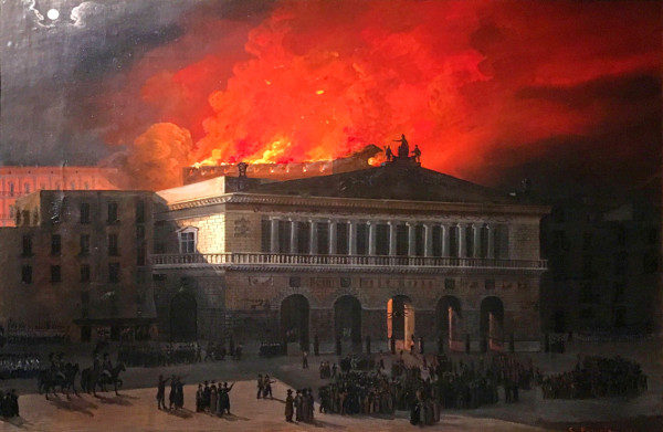 Salvatore Fergola - L'incendio del Real Teatro di San Carlo