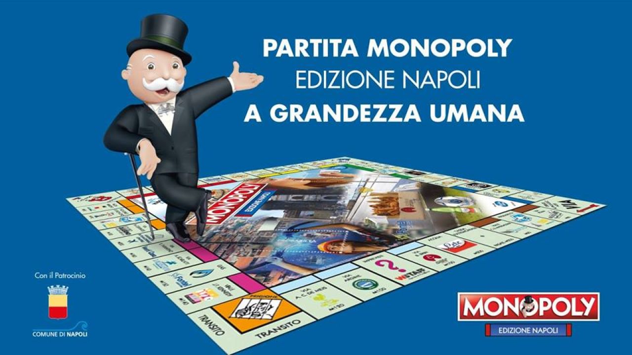 Monopoly Napoli, partita a grandezza umana per giocare come una