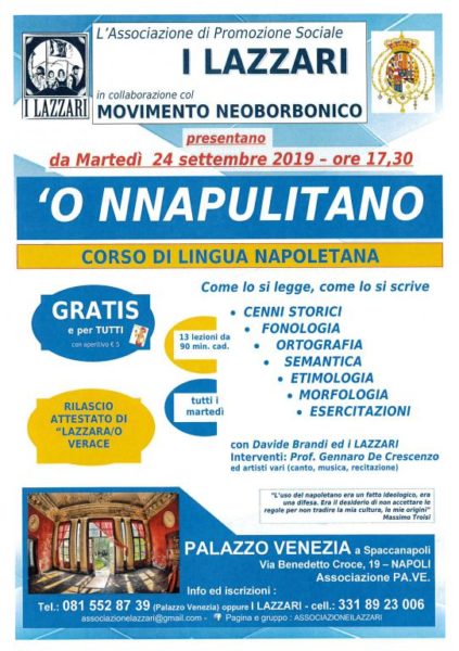 corsi lingua napoletana lazzari 2019
