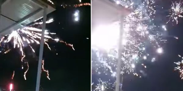 fuochi d'artificio in casa