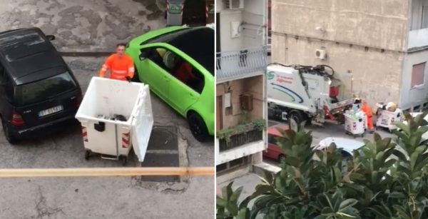 napoli rifiuti differenziata mischiati