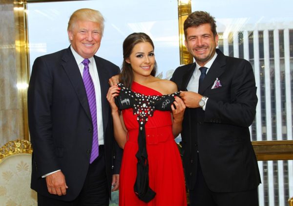 Gianluigi Cimmino con Donald Trump e Olivia Culpo
