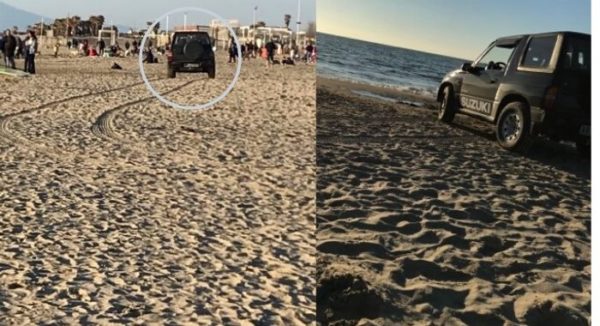 auto spiaggia varcaturo