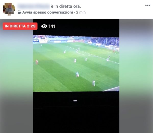 partite diretta facebook