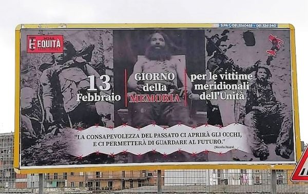 Spuntano in tutto il Sud manifesti per ricordare le vittime Unità d'Italia