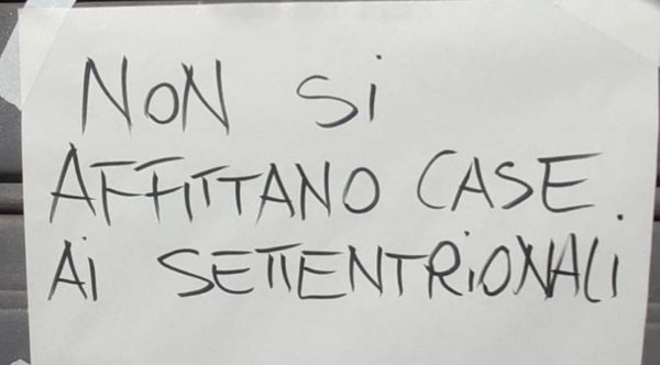 non si affittano case ai settentrionali
