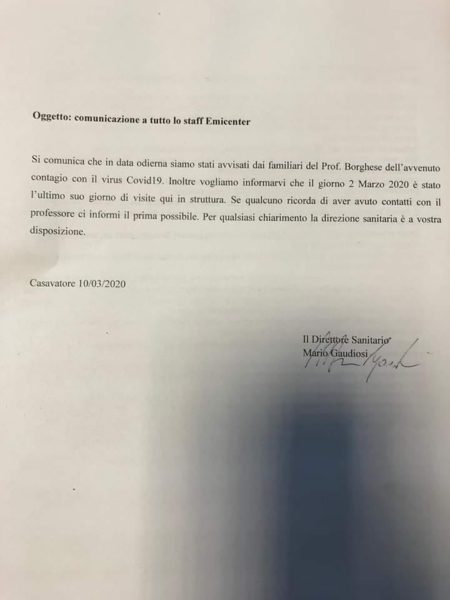 massimo borghese prof