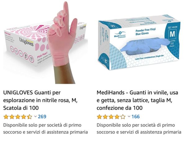 napoli guanti alcool amazon
