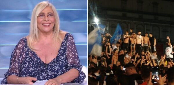 mara venier festeggiamenti napoli coppa italia