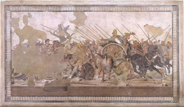 restauro mosaico battaglia di isso