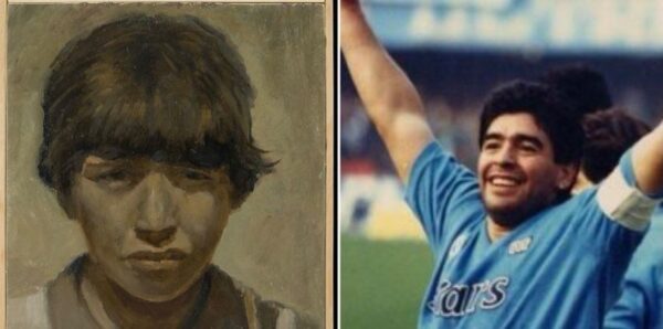 dipinto maradona bambino