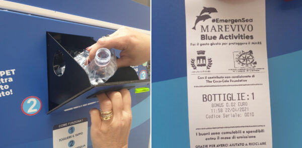 procida ricicli bottiglie plastica buono sconto