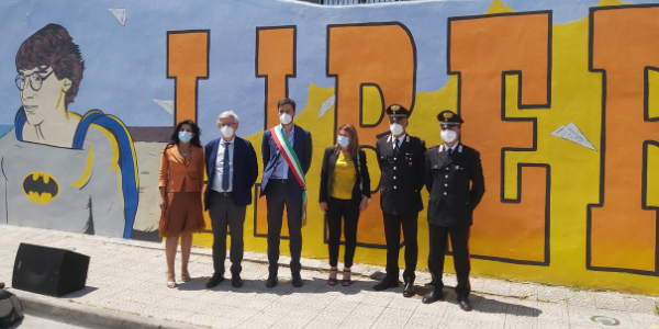 palma campania murale giancarlo siani