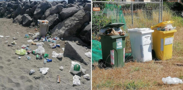 spiaggia delle monache napoli spazzatura
