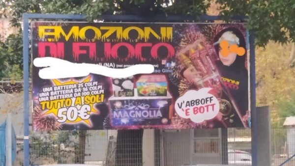 cartellone pubblicitario bambino botti