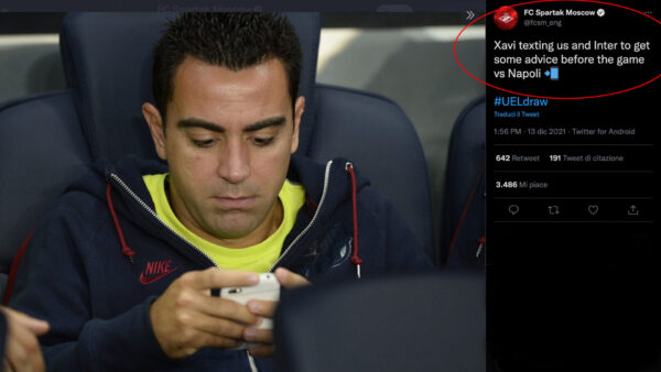 spartak mosca napoli twitter xavi barcellona