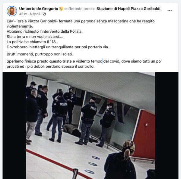 umberto de gregorio post facebook