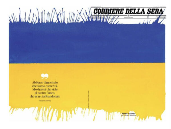 prima pagina corriere della sera ucraina mimmo paladino