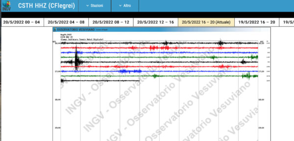 scossa campi flegrei 20 maggio