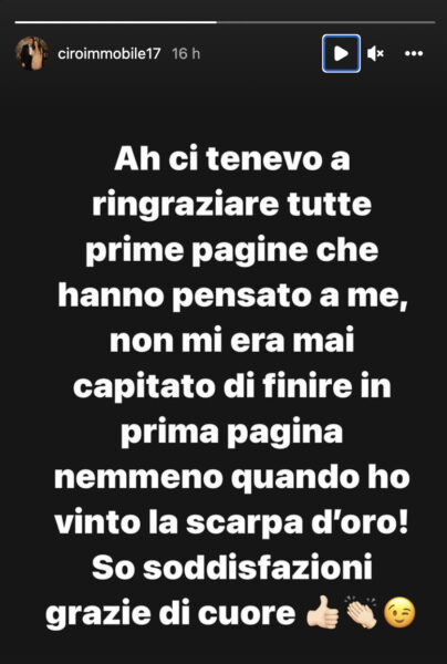 ciro evasione fiscale storia instagram