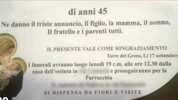 torre greco manifesto funebre