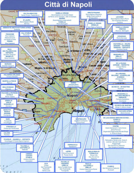 mappa della camorra a napoli