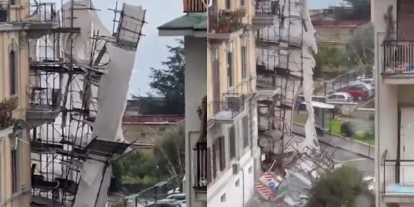 maltempo napoli impalcatura