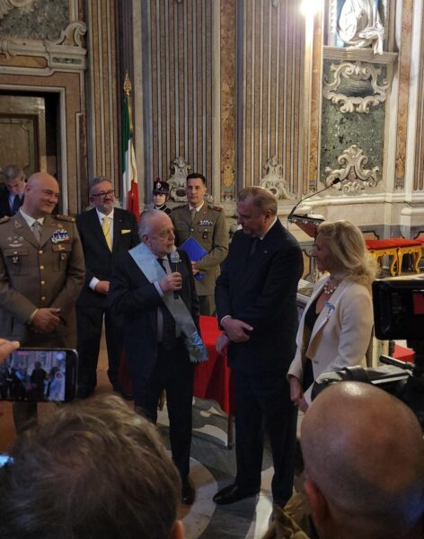 De Laurentiis cavaliere ordine costantiniano carlo di borbone