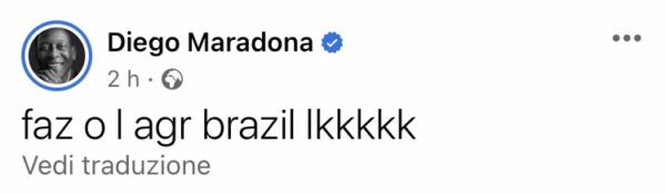 Un hacker entra nel profilo Facebook di Diego Armando Maradona Un hacker entra nel profilo Facebook di Diego Armando Maradona