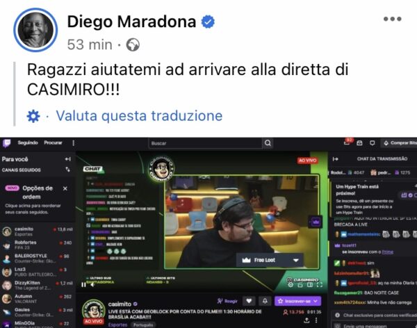 Un hacker entra nel profilo Facebook di Diego Armando Maradona