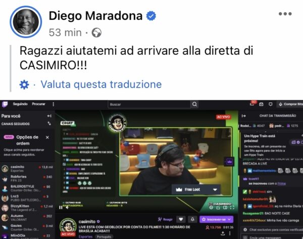 Un hacker entra nel profilo Facebook di Diego Armando Maradona Un hacker entra nel profilo Facebook di Diego Armando Maradona