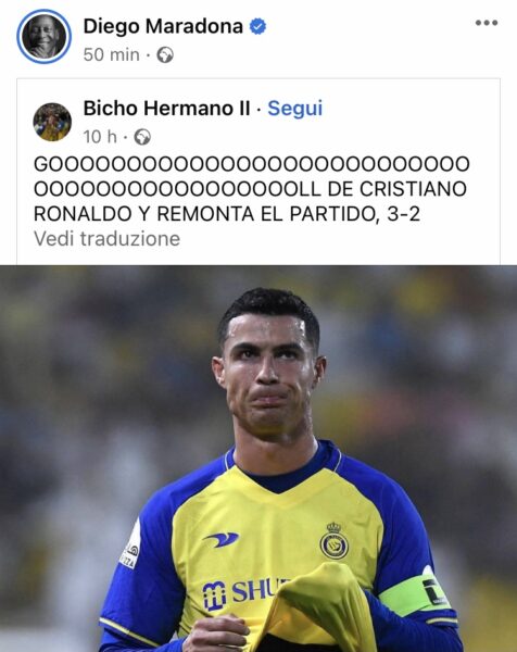 Un hacker entra nel profilo Facebook di Diego Armando Maradona Un hacker entra nel profilo Facebook di Diego Armando Maradona