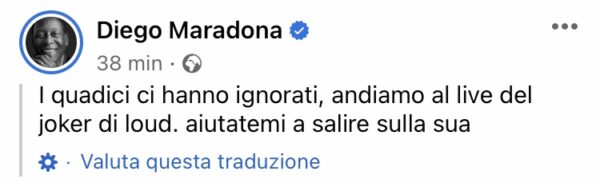 Un hacker entra nel profilo Facebook di Diego Armando Maradona Un hacker entra nel profilo Facebook di Diego Armando Maradona