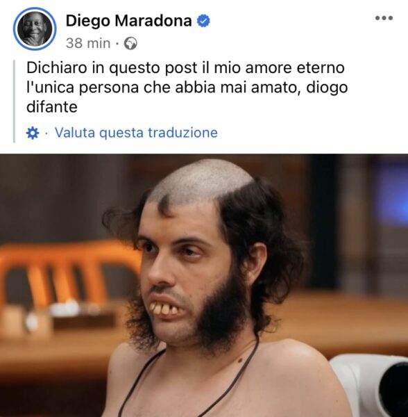 Un hacker entra nel profilo Facebook di Diego Armando Maradona Un hacker entra nel profilo Facebook di Diego Armando Maradona