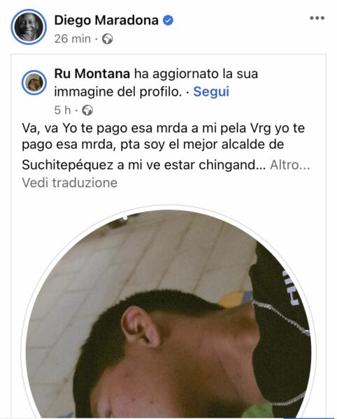 Un hacker entra nel profilo Facebook di Diego Armando Maradona