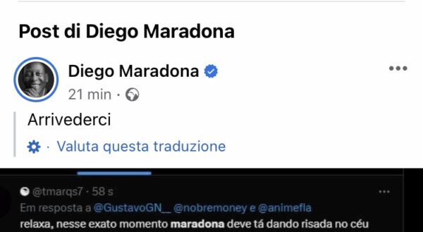 Un hacker entra nel profilo Facebook di Diego Armando Maradona Un hacker entra nel profilo Facebook di Diego Armando Maradona