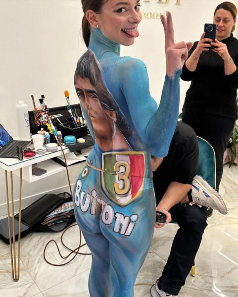 Il Bodypaint dedicato alla vittoria del terzo Scudetto