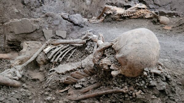 scoperta pompei scheletri casti amanti