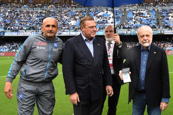 Spalletti, Carlo di Borbone e De Laurentiis allo Stadio Maradona