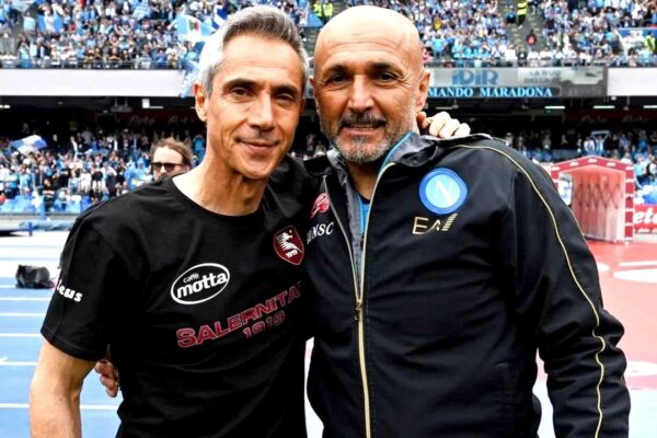 Paulo Sousa e Luciano Spalletti prima di Napoli-Salernitana 